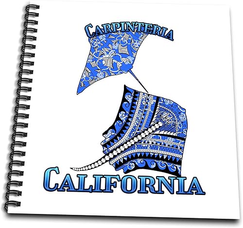 3dRose Blue Tribal Stingray for Any Vacation to Carpinteria,... - Drawing Books (db-380216-1)