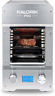 KalorikÂ® Professional Electric Smokeless Indoor Grill, Restaurant Quality 1500Â°F Searing, Premium Steak House Style with Perfect Caramelization, Digital LCD Display, Time & Temperature Control, 6 Accessories, 1600W, Easy Clean, Stainless Steel