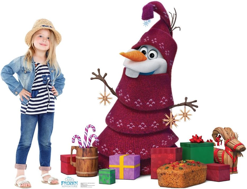 Cardboard People Olaf Knitted Tree Life Size Cardboard Cutout Standup - Olaf's Frozen Adventure (2017 Short Film)