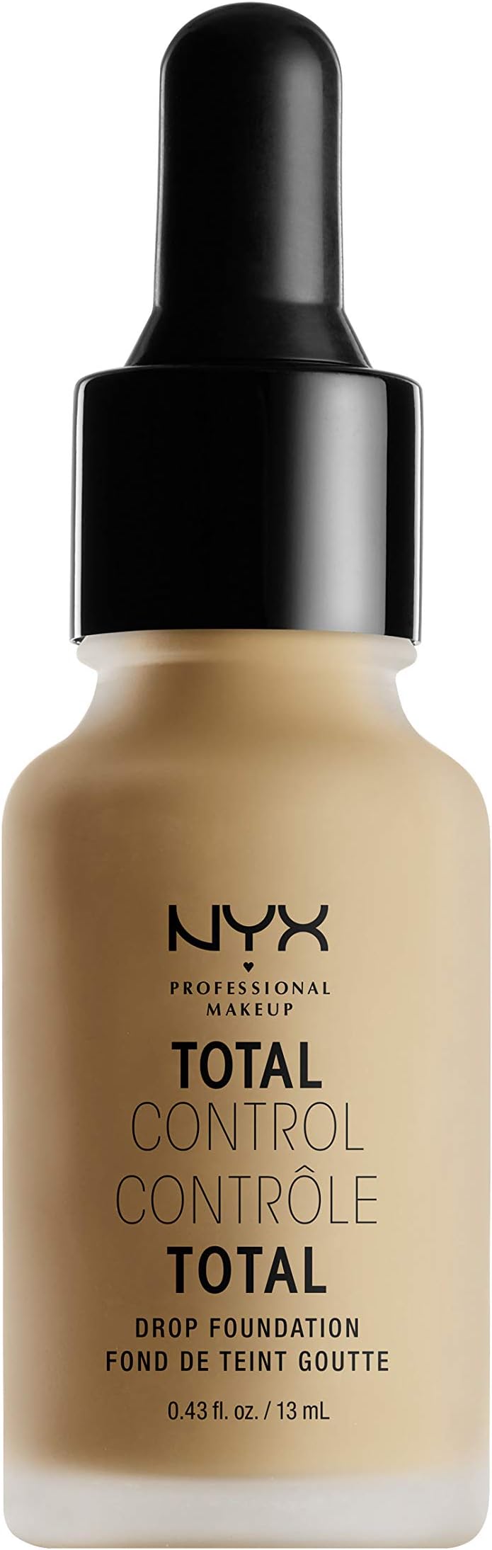 NYX Professional Makeup Total Control Drop Foundation, Precise Dosage, Buildable Coverage, Long Lasting, Vegan Formula, Matte Finish, Shade: Buff