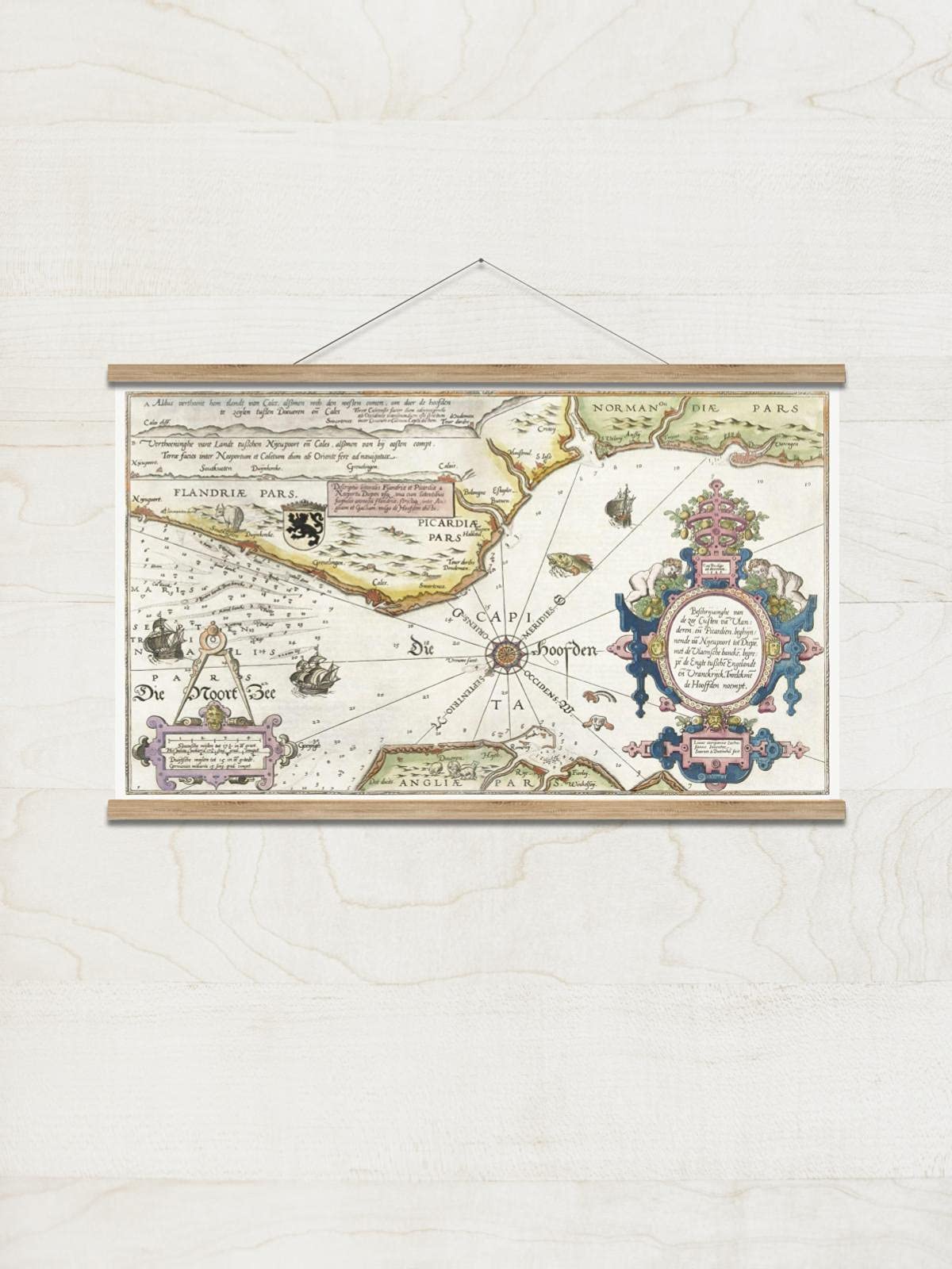 Wowposters Vintage Map Of The English Channel Poster - 30X40 Cm