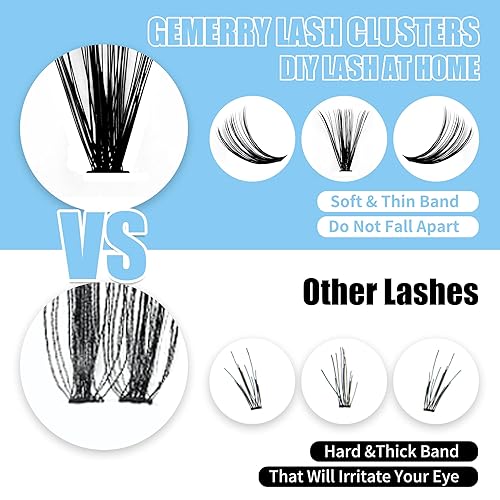 Miniatura 5 de Bandeja grande de pestañas individuales, 240 unidades, 0.003 in, 10D+20P, mezcla de rizos C de 0.315-0.630 in, pestañas suaves y cómodas, racimos de