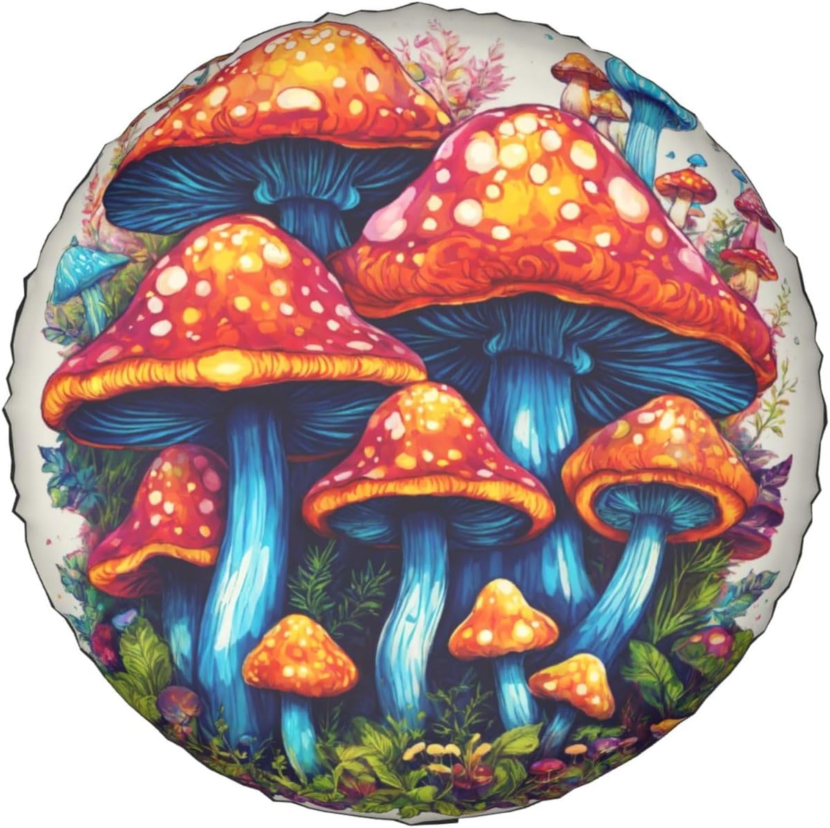 Wild Mushroom Print Tire Cover Universal Spare Wheel for Trailer Rv SUV Truck Camper Travel Accessories