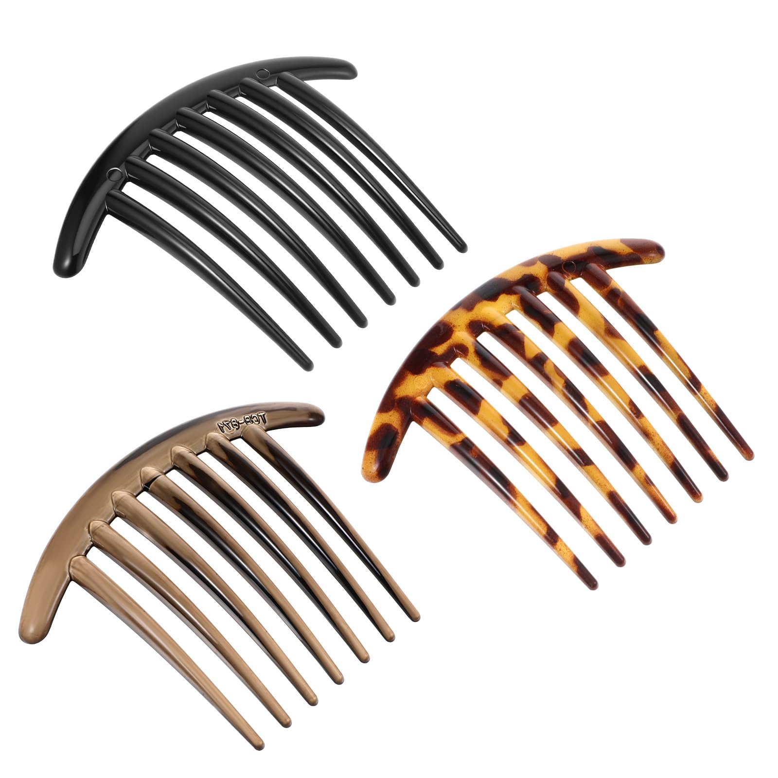 Ymapinc 3PCS French Hair Comb, 7 Tooth Elegant French Hair Side Combs