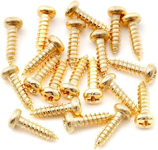 Ultra 20Pcs Gold 2.5x10mm Stainless Steel Pan Tuning Peg Screws