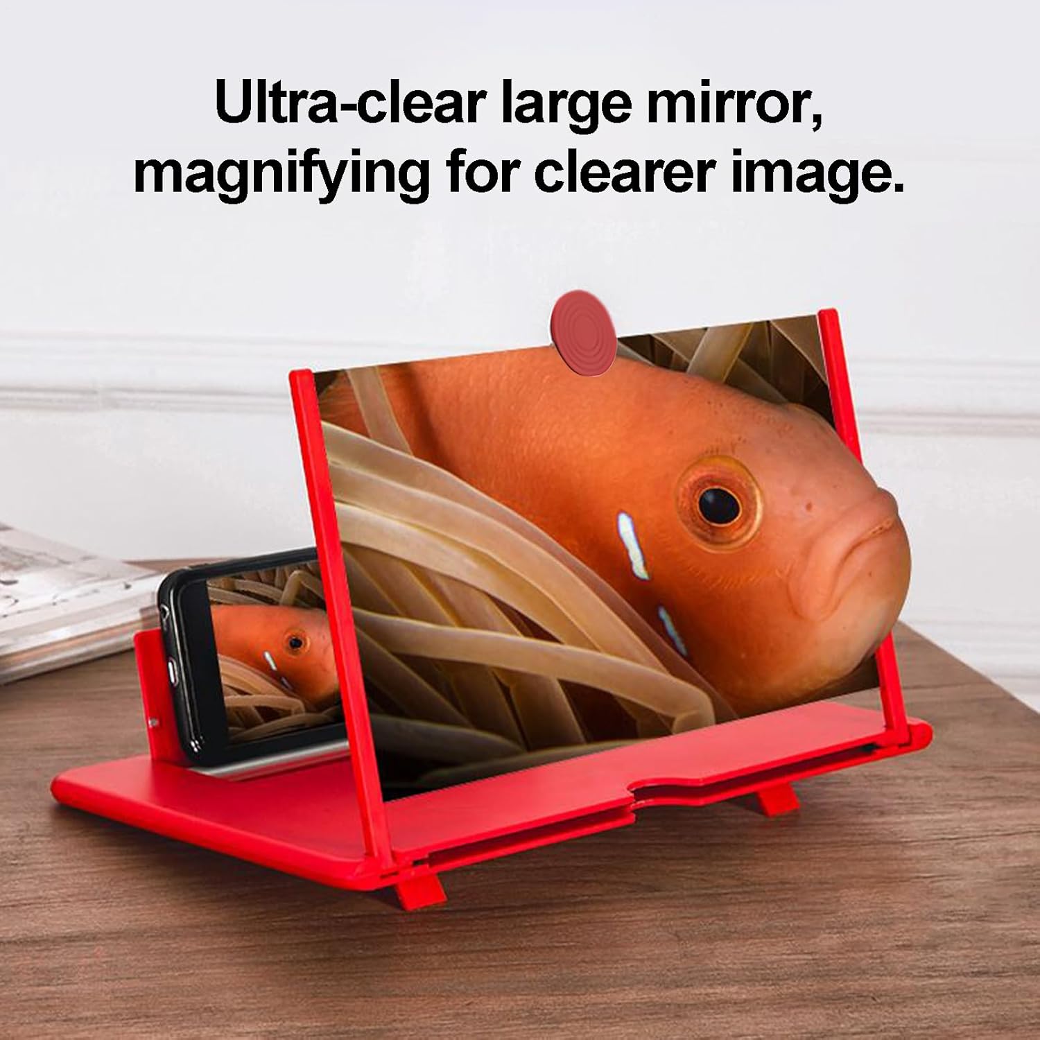 Screen Amplifier for Mobile Phones | Foldable Wide Portable Adjustable HD Amplifier for Movies - Mobile Stand with Projector and Magnifier | For Movies Videos Games Photos and Use