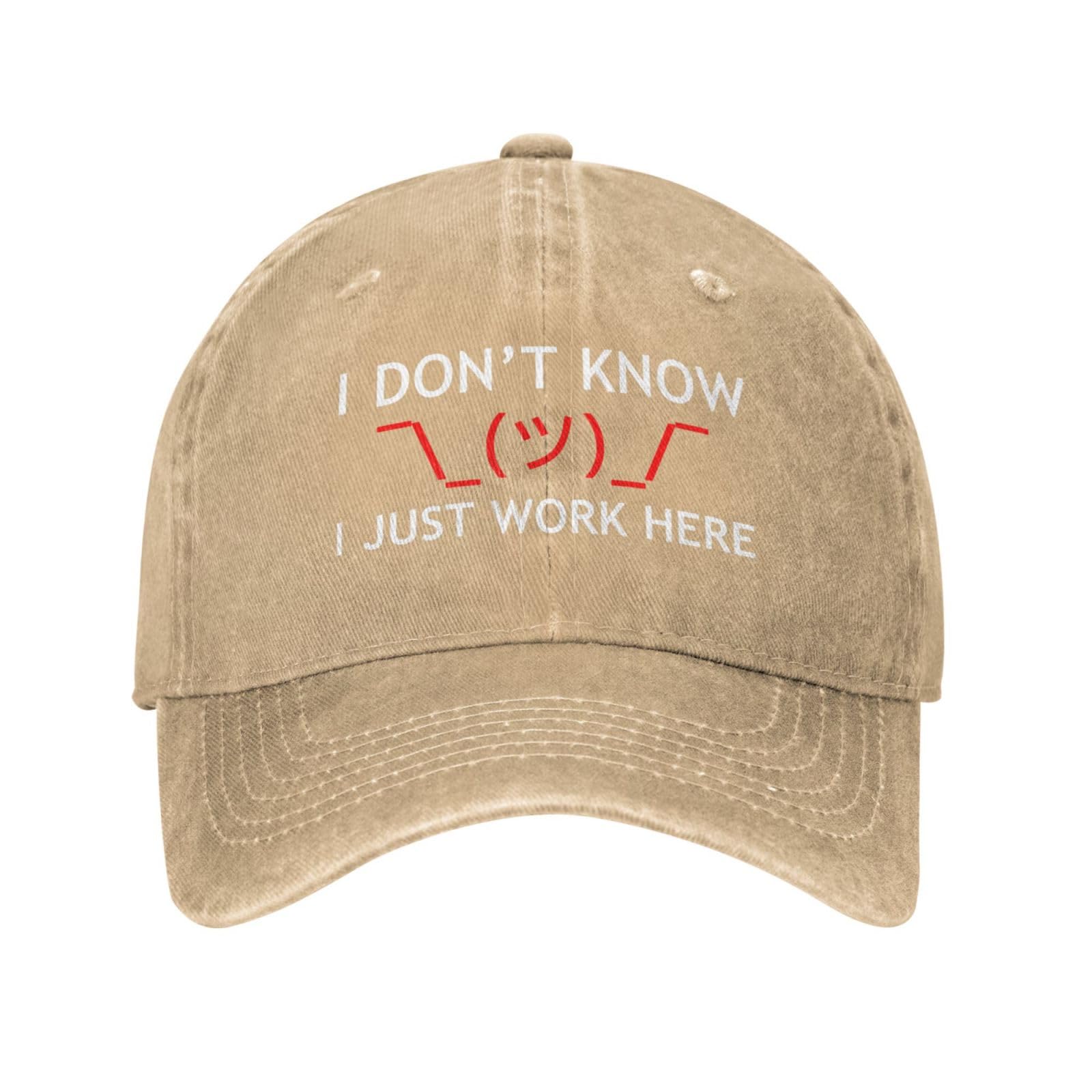Hlbsdm Unisex Natural Funny, Jokes Sarcastic Womens Baseball Hats I Don't Know I Just Work Here Sport Cap