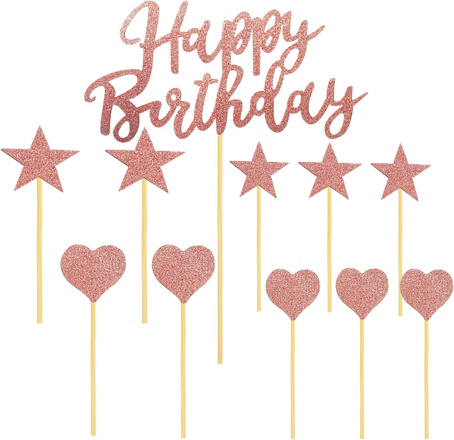 Buy Happy Birthday Cake Topper Kit, with Love and Stars Cake Topper
