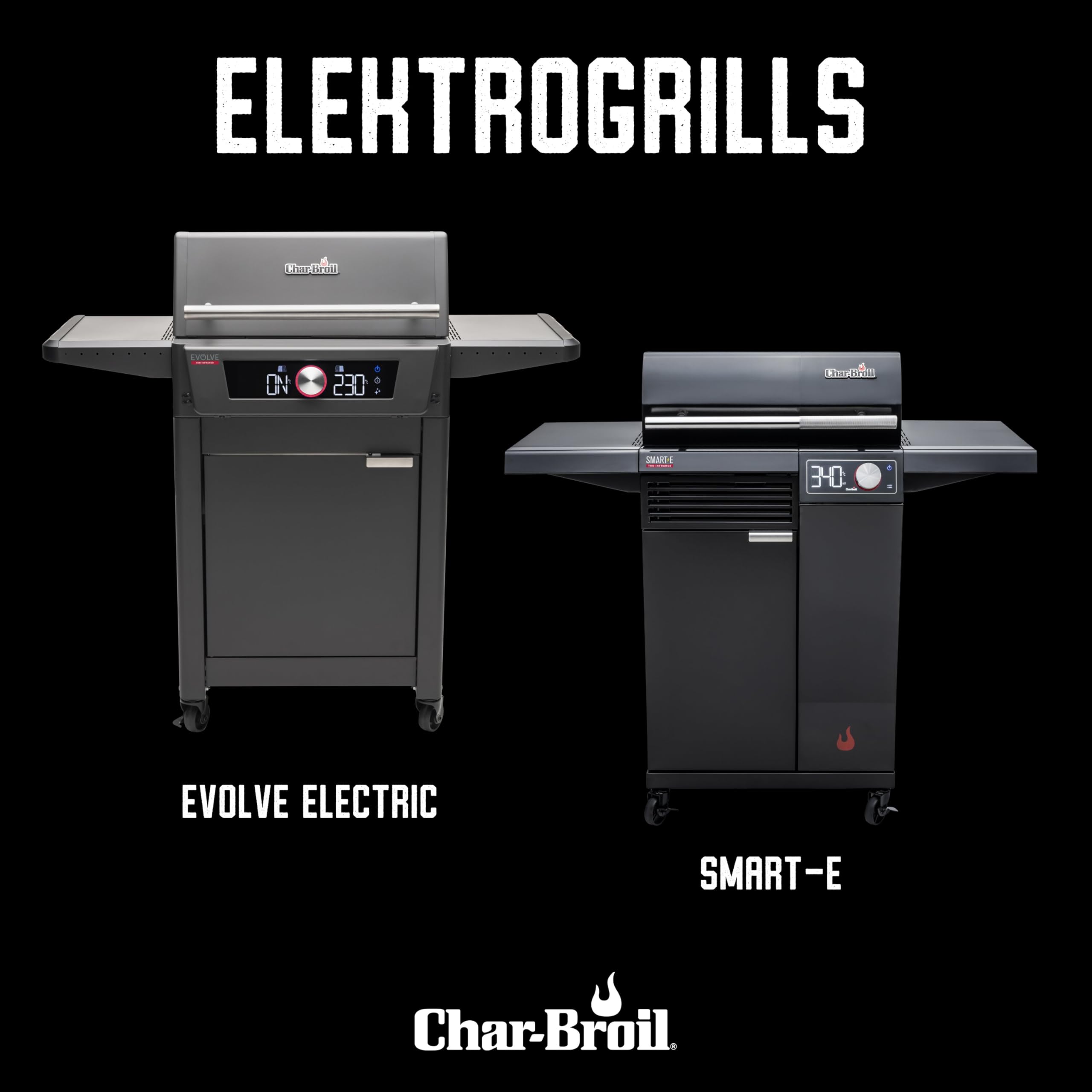 Char-Broil EVOLVE Electric Elektrogrill | 90°C-370°C, App Control, 2 Zonen, Kerntemperaturfühler