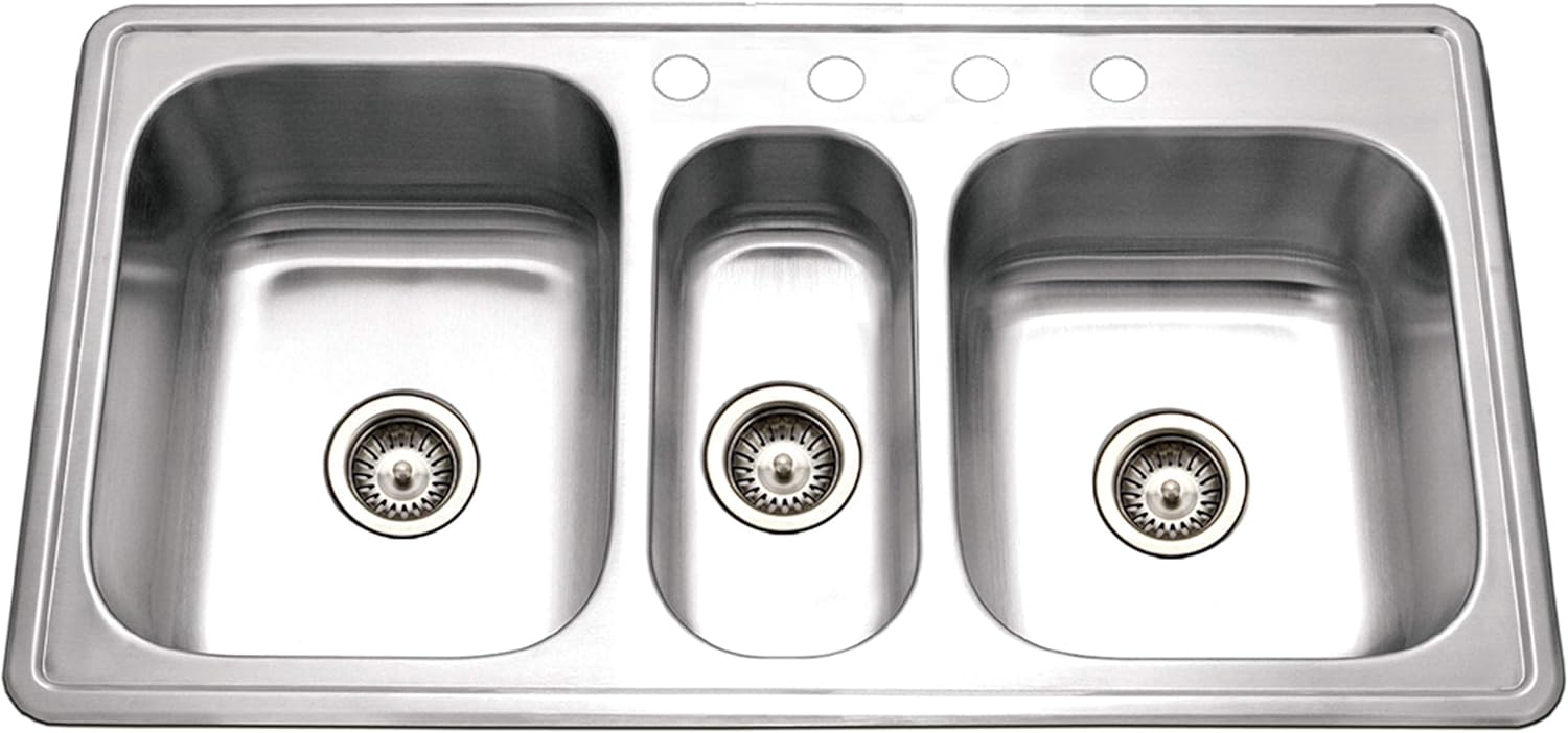 Houzer PGT4322C Premier 41 inch Stainless Steel Dropin Topmount 4