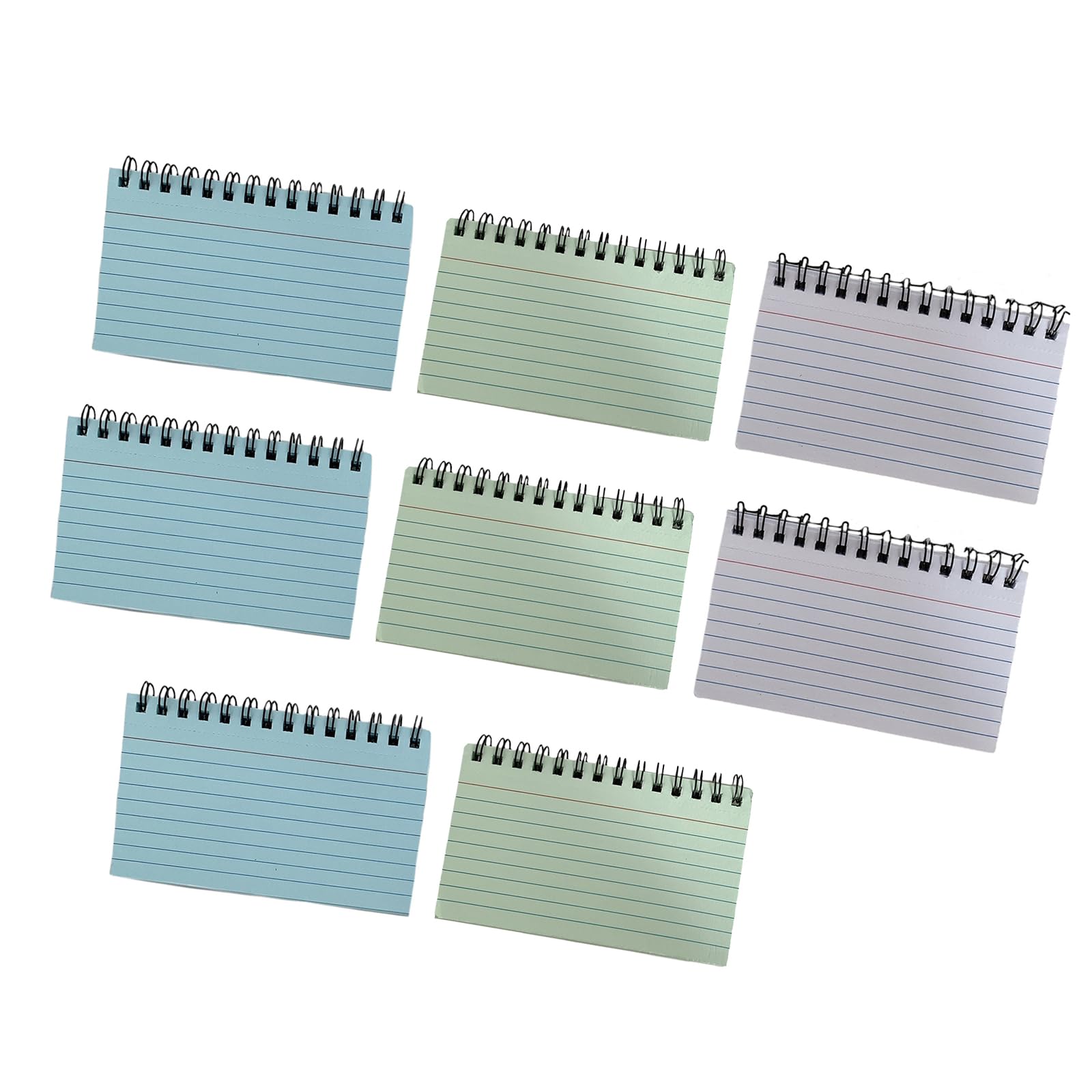 Lot de 8 petits carnets lignés colorés pour notes de bureau - 8