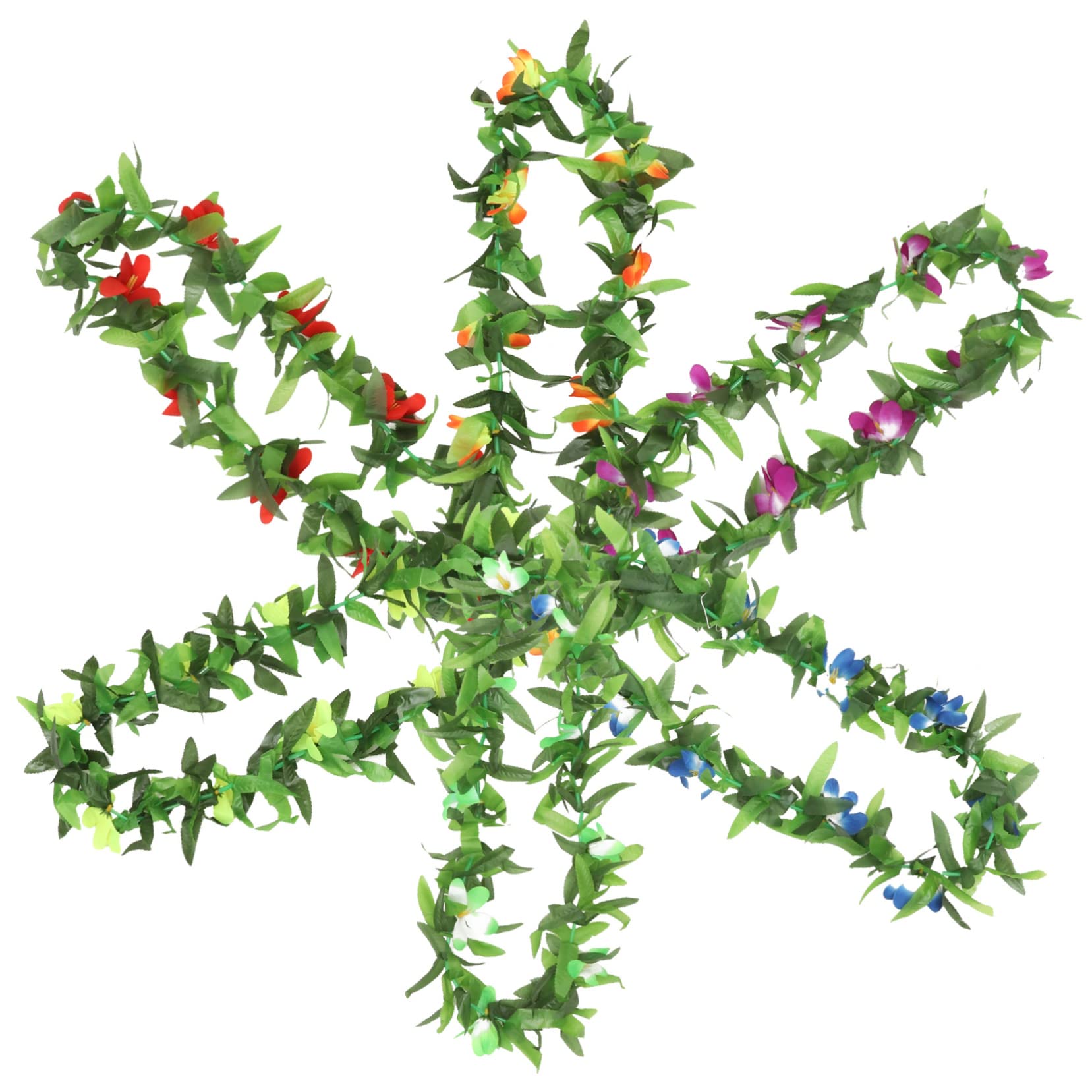 3 Sätze Hawaiianische Blumenkränze Für Erwachsene Tropische Luau Party Leis Für Sommerfeste Und Strandveranstaltungen 6 Stück * 3