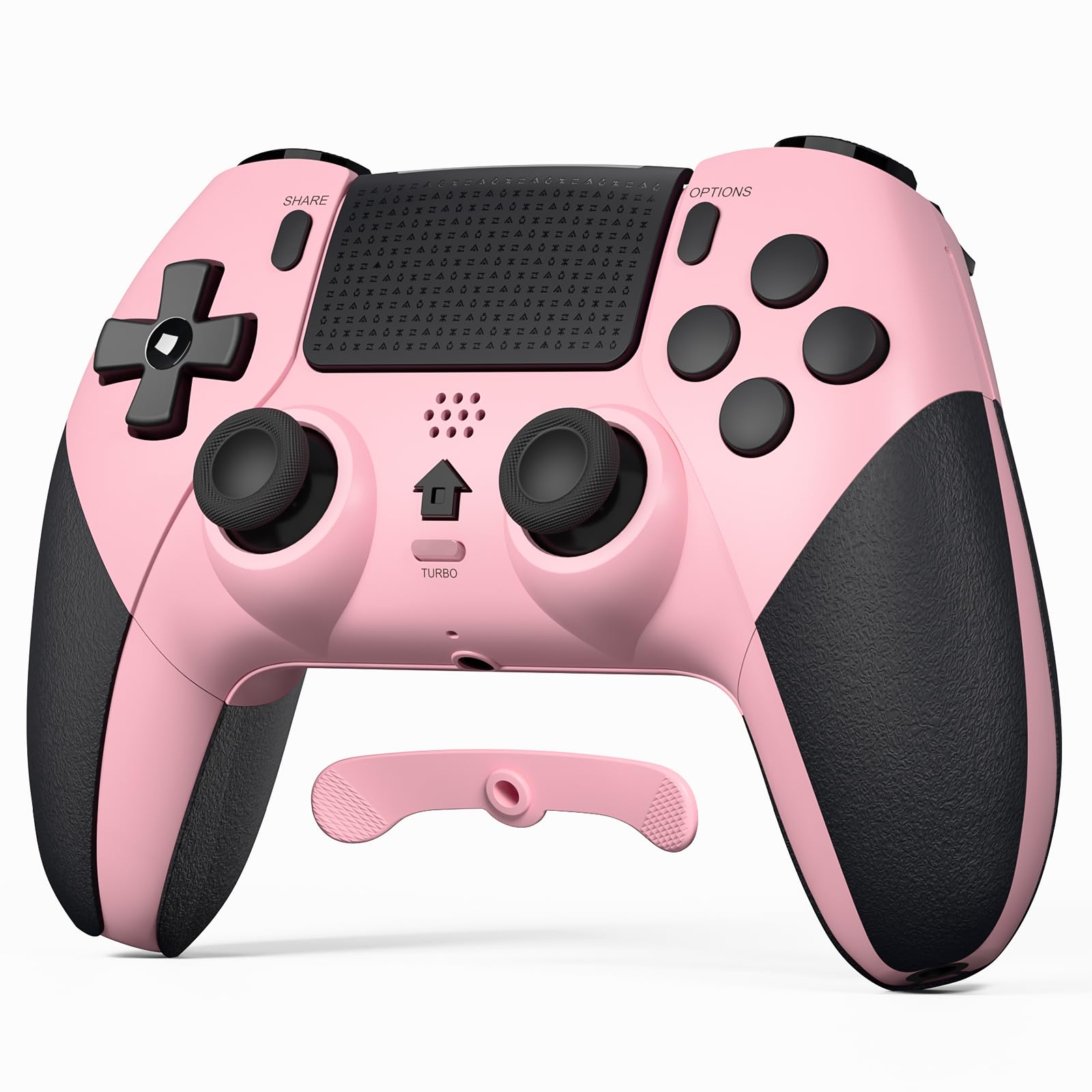 LATEC Controller für PS4, Wireless Controller für PS-4/PS-4 Pro/PS-4 Slim, Bluetooth Remote Gamepad Joystick mit 2 Programmierbaren Tasten, Doppelter Vibration, Turbo, 6-Achsen, Audio-Buchse, Touchpad