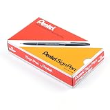 Pentel Sign Pen Fiber-Tipped Pen, Red Ink, Box of 12 (S520-B) – view 3