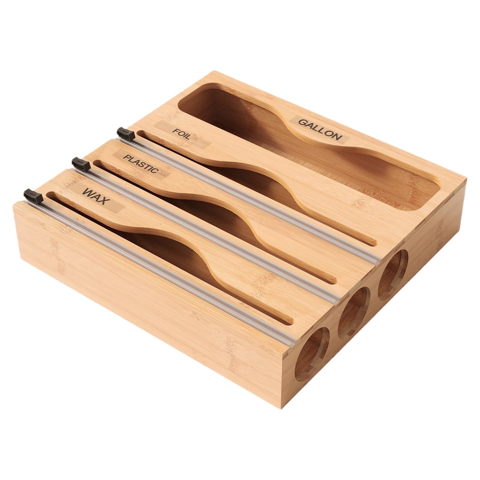 Dozownik na folię spożywczą z obcinaczem Organizacja kuchni w 5 w 1 design | Organizery na folię spożywczą i papier do pakowania Wielofunkcyjny do gastronomii, restauracji, kawiarni