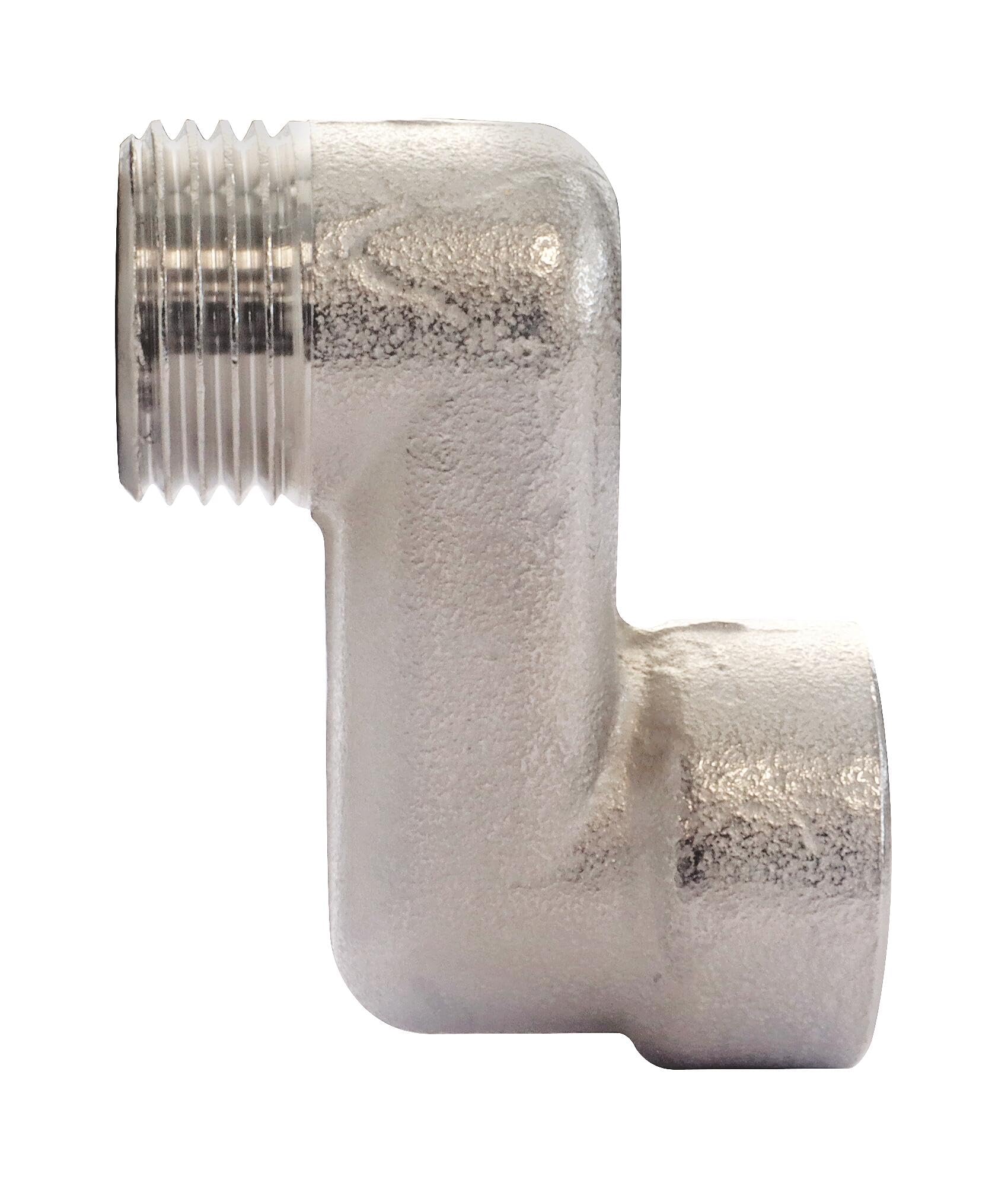 SOMATHERM FOR YOU, Raccord excentré 30mm MF 1/​2" (15x21) en laiton nickelé pour radiateurs, facilite l'installation, compense les écarts, durable et résistant à la corrosion