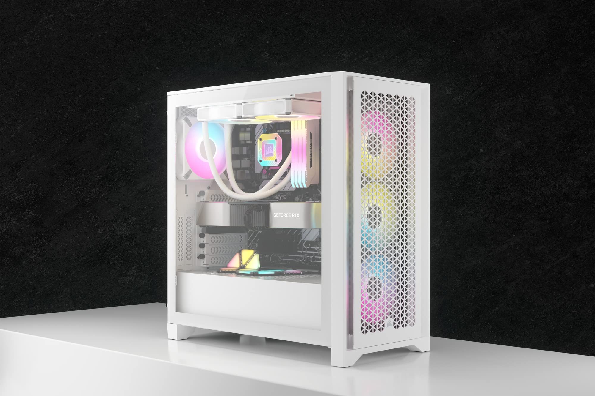CORSAIR iCUE 4000X RGB ミドルタワー PCケース iCUE 4000X RGB Tempered Glass Mid-Tower ATX Case — Black