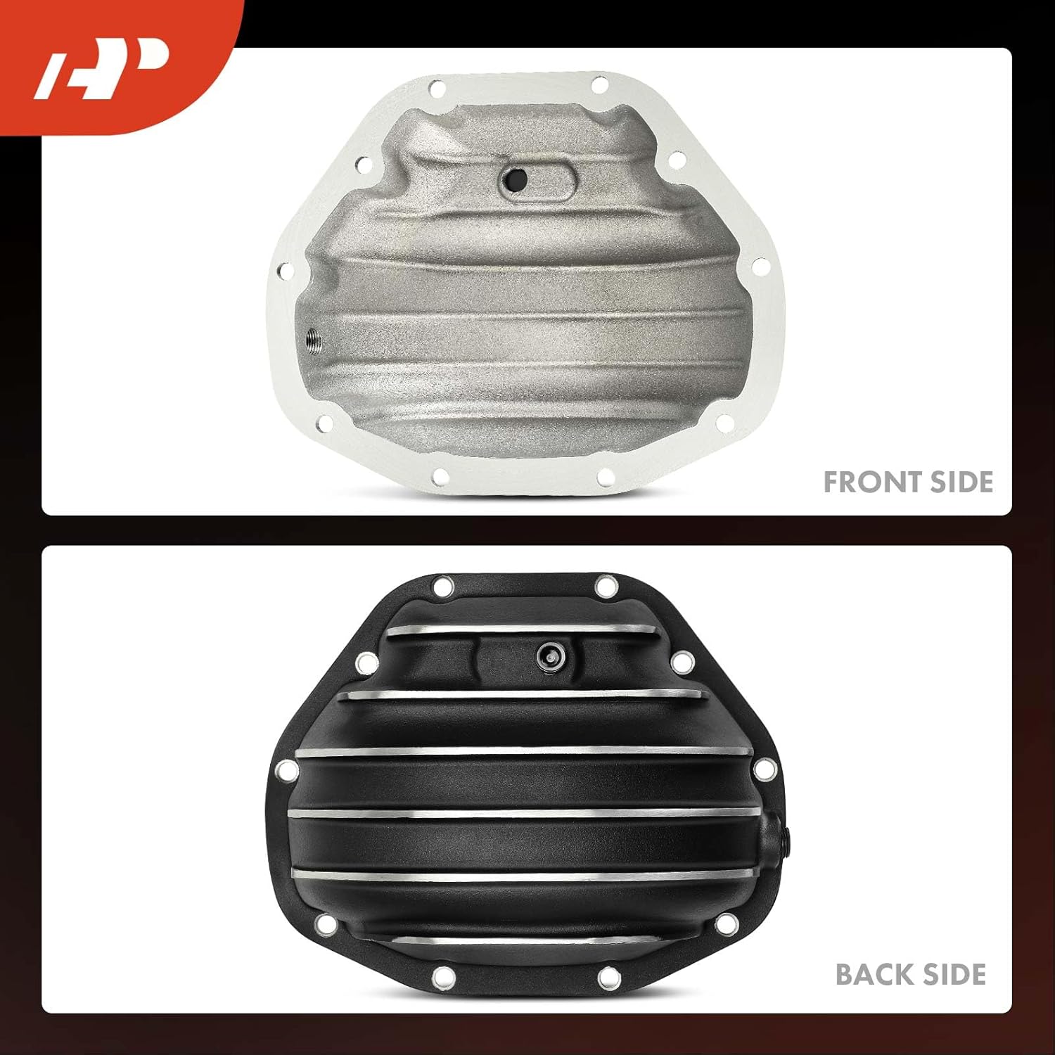 A-Premium Rear Differential Cover with Gasket Compatible with Dodge Ram 2500 3500 1994-2002 Ford F-350 F-450 Super Duty GMC C3500HD, fit for DANA 80