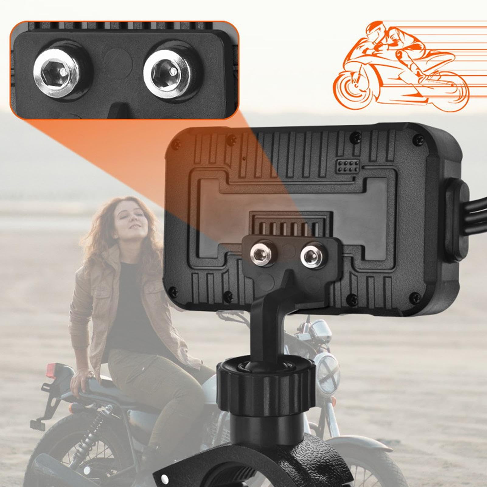 Dash Cam per moto, di telecamere da 10,3 x 6 x 2,7 cm, registratore