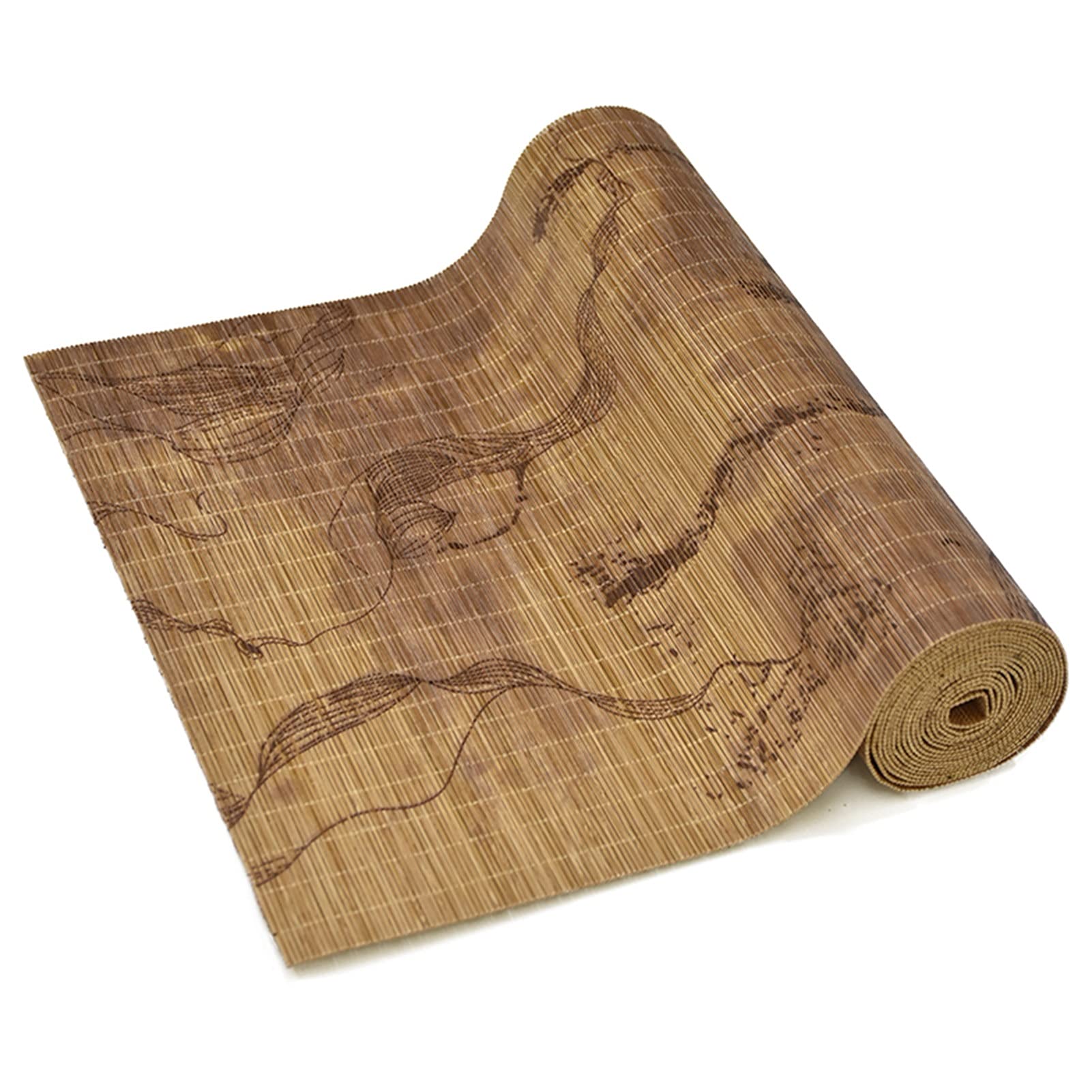 Chemin de Table en Bambou Naturel, Napperons/sous-Verres rétro en Bambou, Cadeaux Uniques for Mariage/Bonne Nouvelle Maison/dîners(12" x 98" (30cm x 250cm))