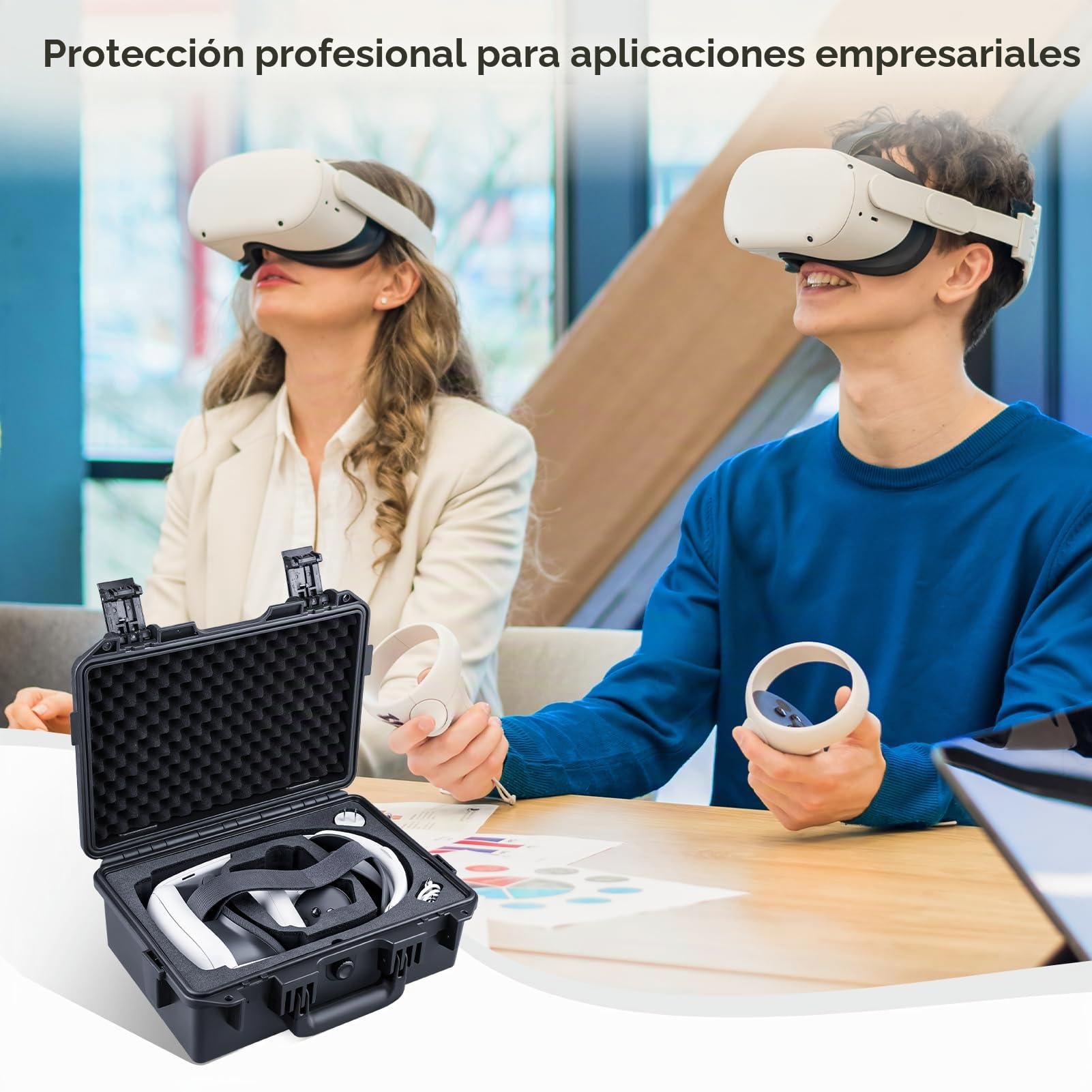 Lykus Titan OQ200 Maletín Estuche Case para Quest 3/Quest 2, Adapta a la Correa Elite, Mejor protección [Solo Estuche]
