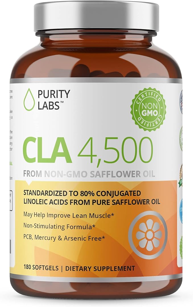 Purity Labs CLA Supplements 4500MG NonGMO Safflower Oil