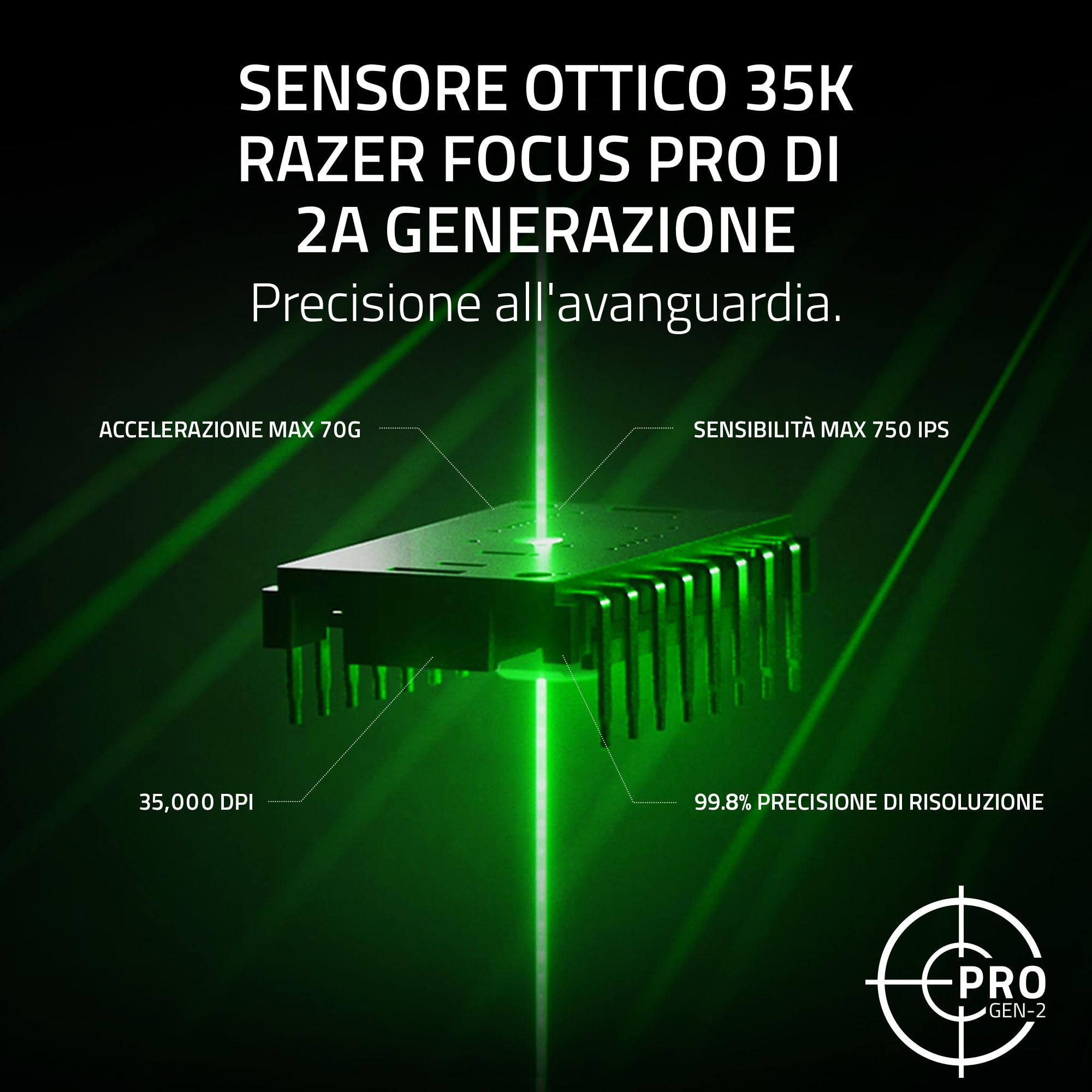 Razer Viper V3 Pro Counter-Strike 2 Dragon Lore - Mouse da gioco wireless ultraleggero per eSport - 55g - 8K HyperPolling - Sensore Pro 35K DPI - 2,4GHz HyperSpeed - 95 ore - PC/Mac | Dragon Lore