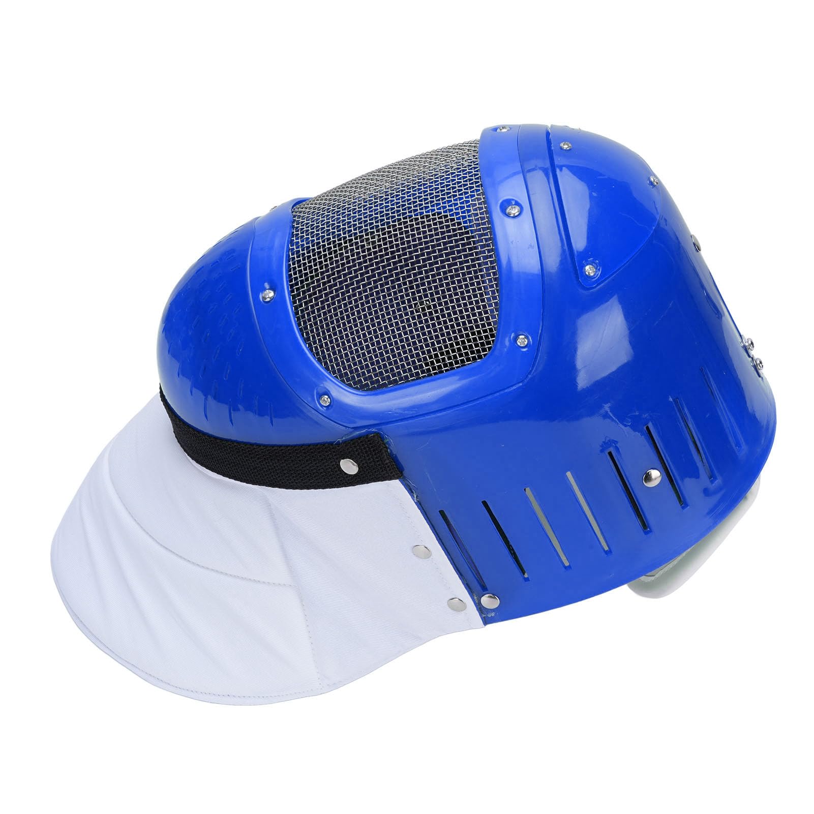 Alomejor Masque D'escrime pour Enfants avec Structure en, Métallique Robuste, adapté aux Disciplines du Fleuret, de L'épée et du Sabre (Blue)