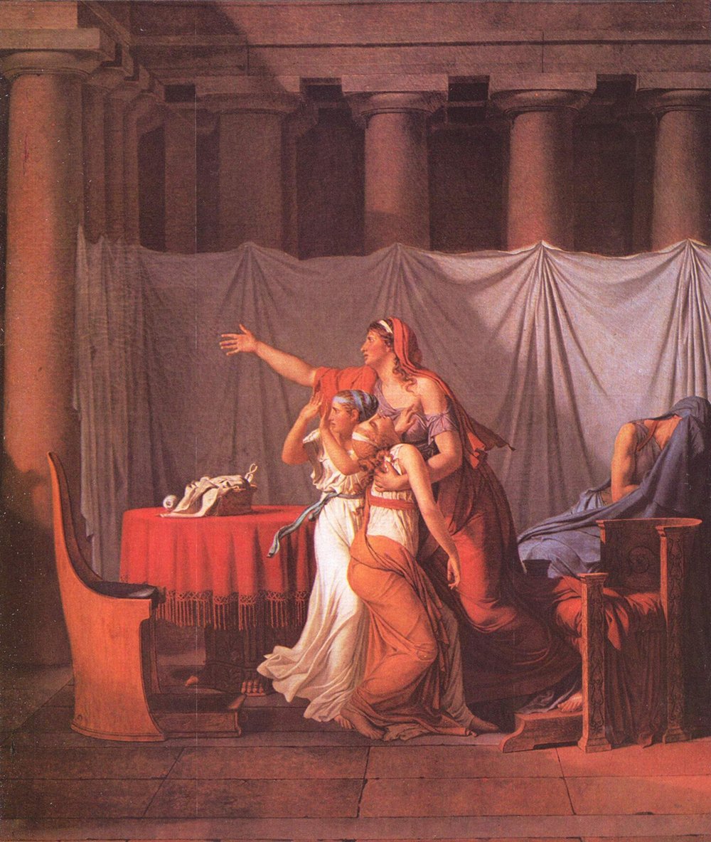 Jacques Louis David impression Archival Matte grand format cadre brun haut de gamme