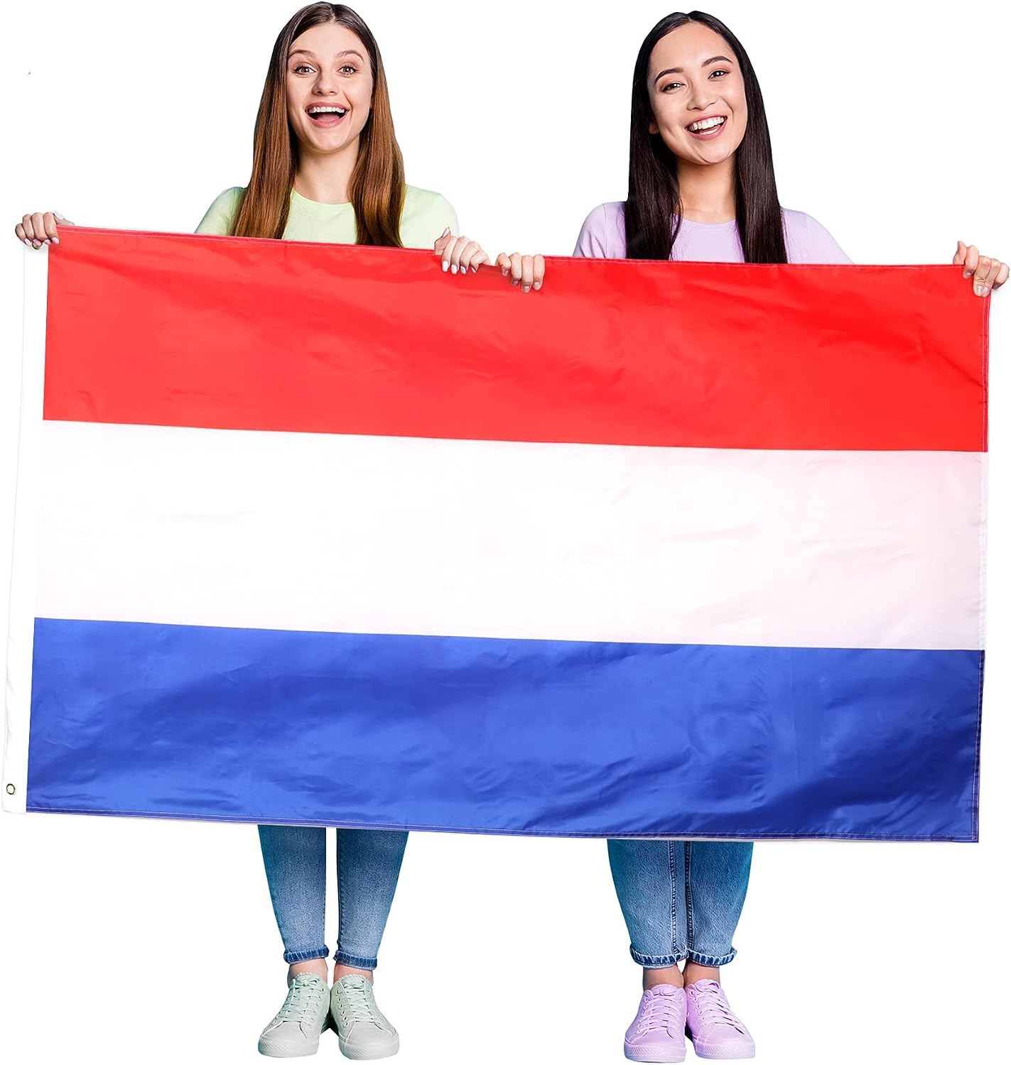 Netherlands Flag Fancy Dress Decoration, Pack of 1, Dutch Large Flag with Grommets Approx 5ft x 3ft, Football, Rugby - Image 4