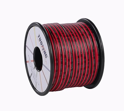 Miniatura 6 de TUOFENG Cable eléctrico de 18 awg 2pin cable rojo negro 66 pies de conexión de alambre trenzado tiras LED cable de extensión 12V24V DC Cable,Cable