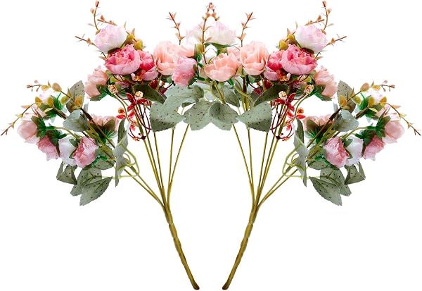 Realjoy 21 Heads Diamond Small Rose Artificial Flowers