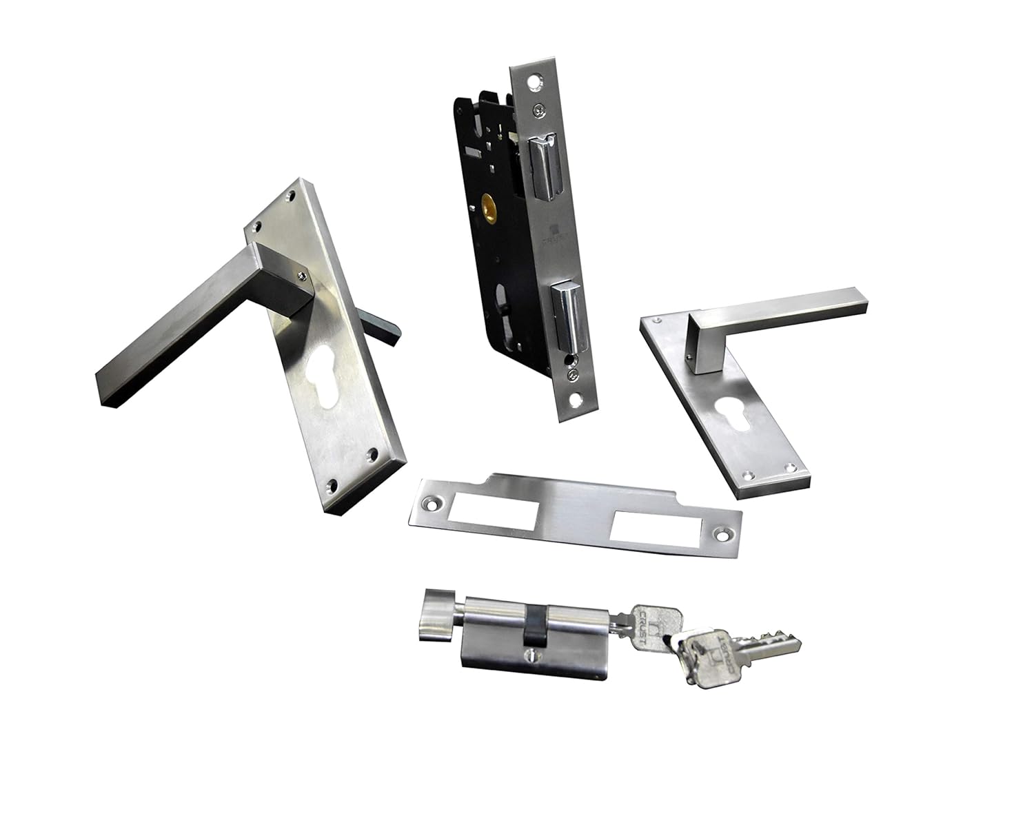 Crust SS304 Mortise Lever Door Handle Lockset with One Side Knob and