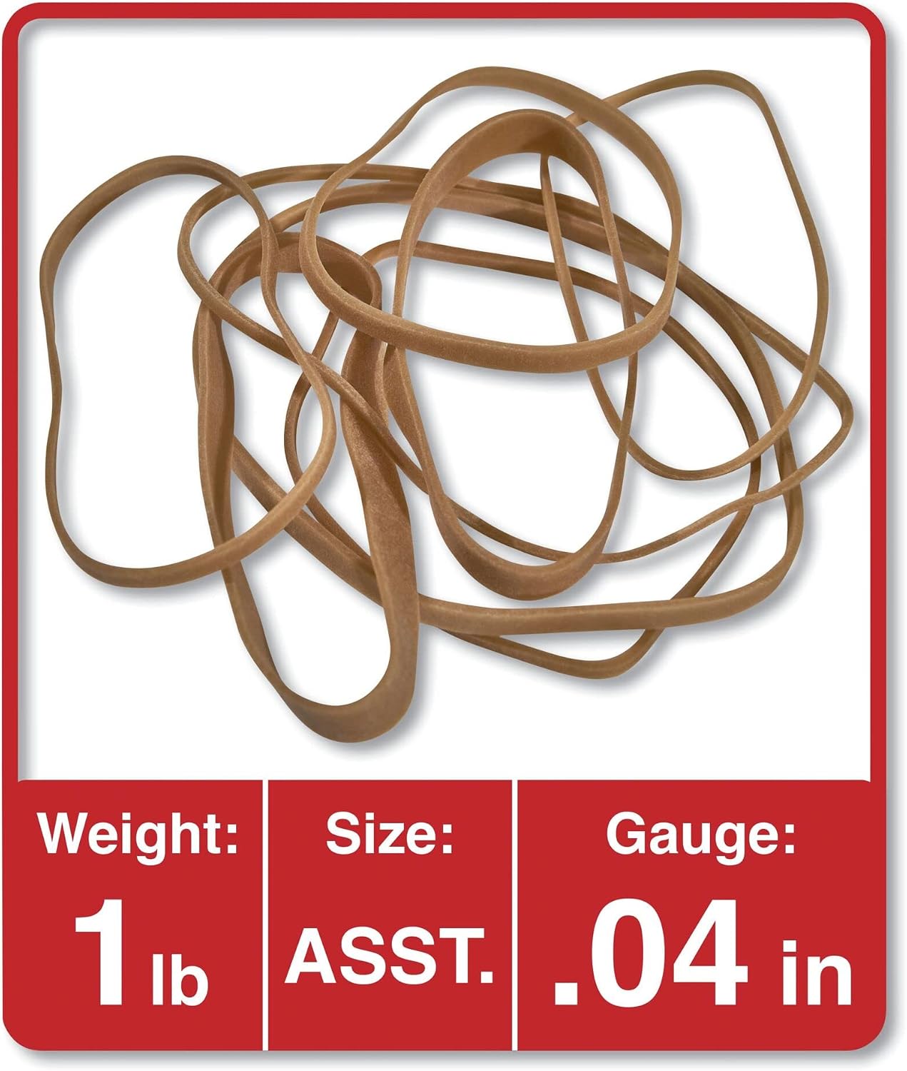 Universal Rubber Bands, Size 54, Assorted Length, 1lb Pack (154)