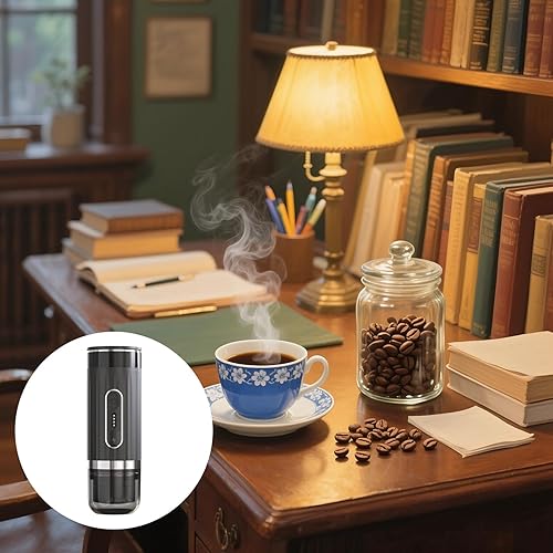 Miniatura 4 de Cafetera inalámbrica Mini cafetera portátil de expreso, compatible con K Cup, para automóvil, vehículo eléctrico, al aire libre y viajes, tanque de