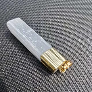 Natural Raw Selenite Crystal Pendant Gypsum Crystal Blade Pendant (Color : 1pc)