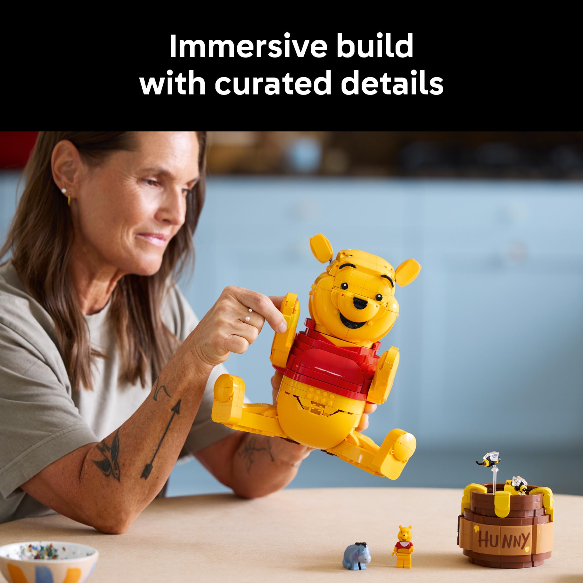 LEGO Disney Winnie The Pooh Building Set - Home, Office, or Book Shelf Decor for Adult Fans, Ages 18+ - W/Eeyore Figure - Collectible Disney Gift - 43300