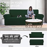 Vista 205 de Easy-Going - Funda elástica para sofá, 1 pieza, protector de muebles, suave, con parte inferior elástica, para niños, tela de jacquard de poliéster