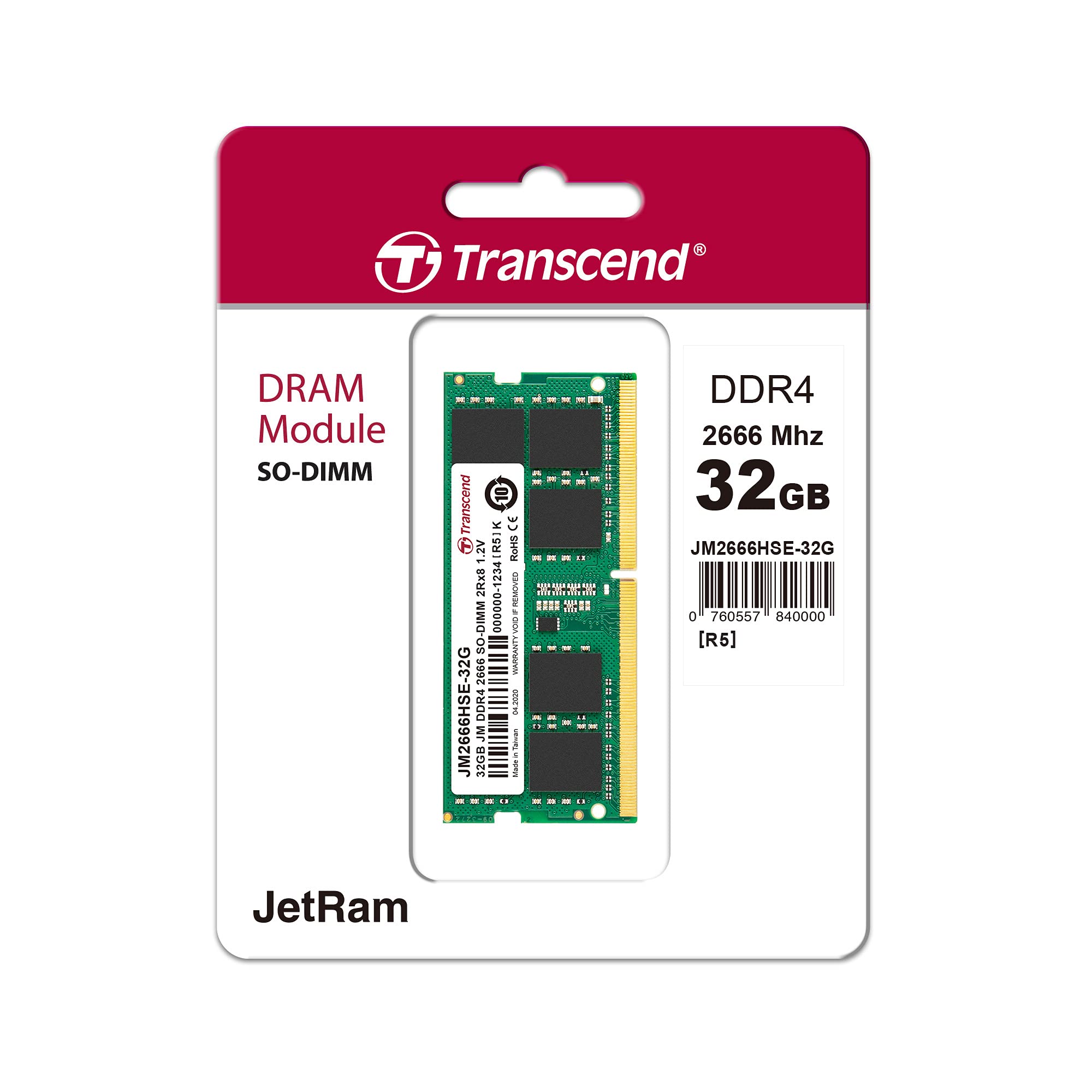 4-55a⭐️Transcend JM DDR4-2666SO-DIMM 32GB Transcend 32GB JM DDR4 2666MHz SO-DIMM : Amazon.ie: Electronics