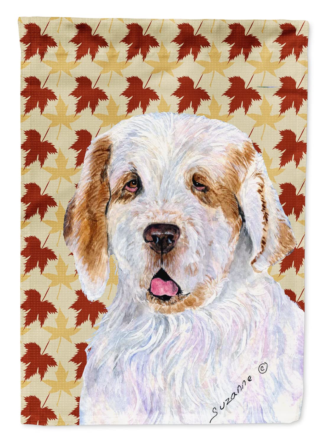 Toile décorative Clumber Spaniel d'automne haute qualité pour extérieur