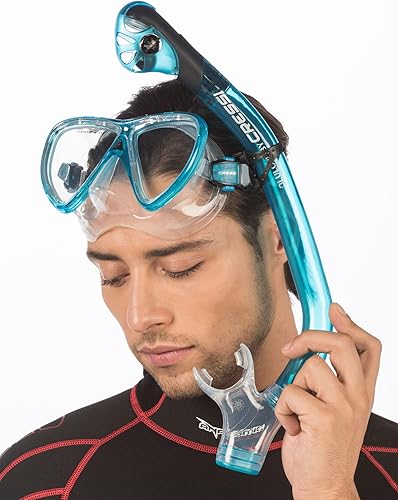 Miniatura 10 de Cressi Adult Snorkel Set (Mask, Dry Snorkel, Adjustable Fins) - Light for Travel - Ocean Set Designed in Italy