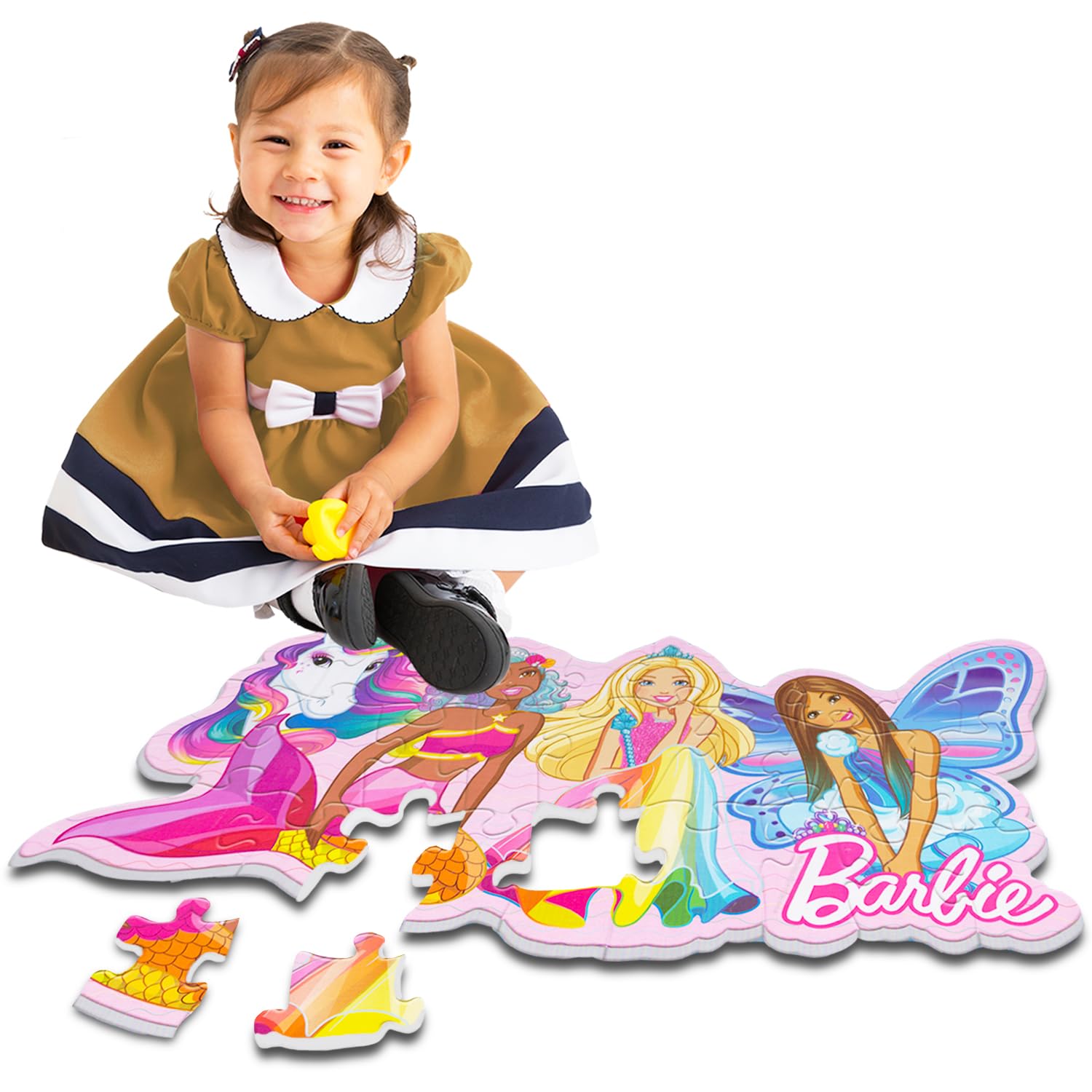 Amazon.com: Barbie Floor Puzzle for Girls - Bundle With 28 Pc