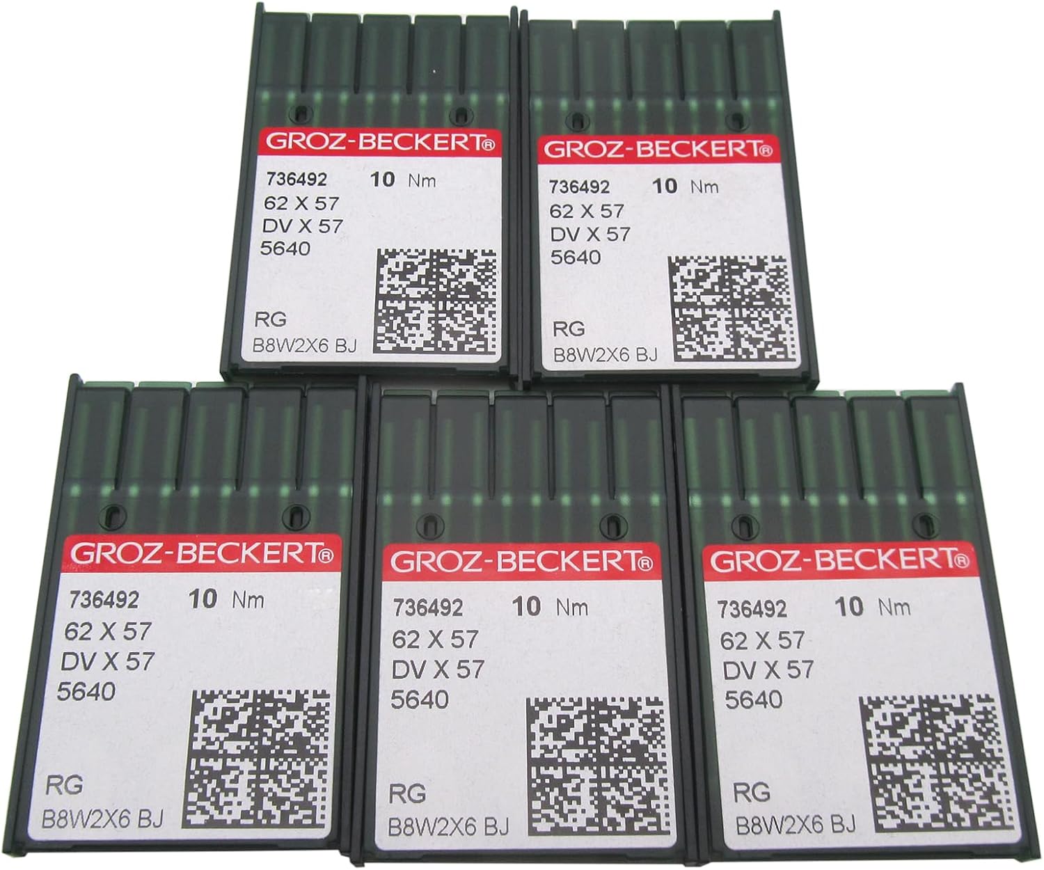 GROZ-BECKERT Needle in CKPSMS Clear Plastic Box- 50PCS Groz-Beckert 62X57 DVX57 Used On Many Industrial Chainstitch Sewing Machines (Needle Size:16/100)