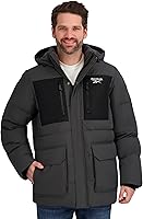 Reebok Men's Puffer Parka Heavyweight Jacket - Insulated Warmth, Water-Resistant Winter Coat for Active Men