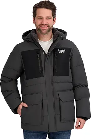 Reebok Men's Puffer Parka Heavyweight Jacket