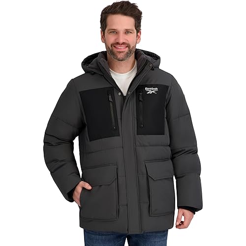 Reebok Men's Puffer Parka Heavyweight Jacket