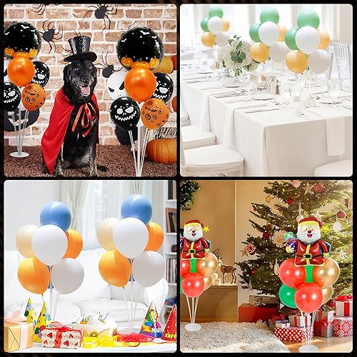 Miniatura 5 de Kit de 4 soportes para globos con base para globos para piso, soporte de arco de globos, soporte de centro de mesa para soportes de globos para