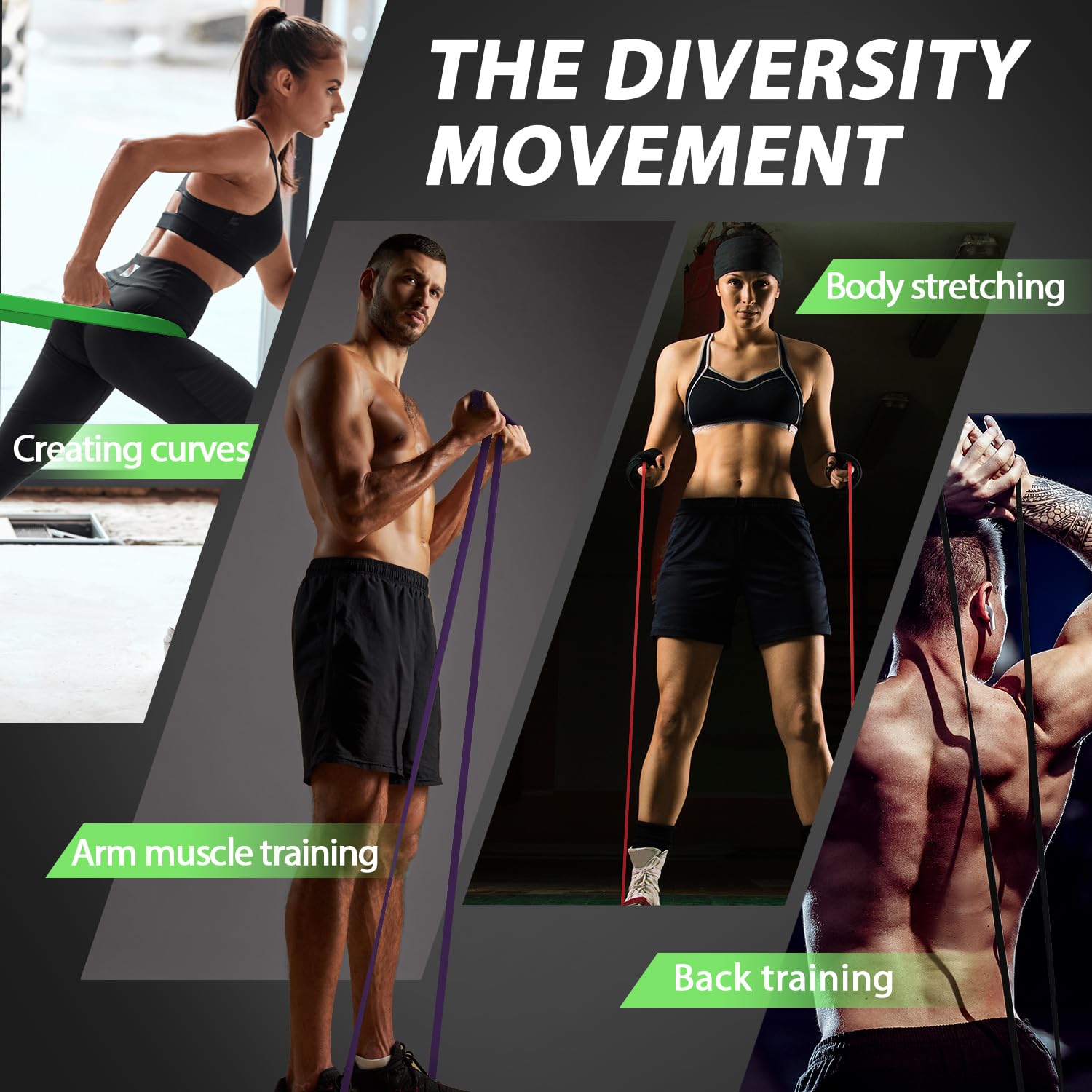 LEEKEY Bandas de resistencia, bandas de ejercicio, bandas de asistencia para dominadas, juego de bandas de entrenamiento, bandas para entrenamiento, banda para hombres y mujeres, entrenamiento de