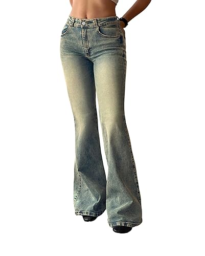 EMMIOL Women Bootcut Jeans Flare Jeans Mid-High Waisted Stretchy Jeans