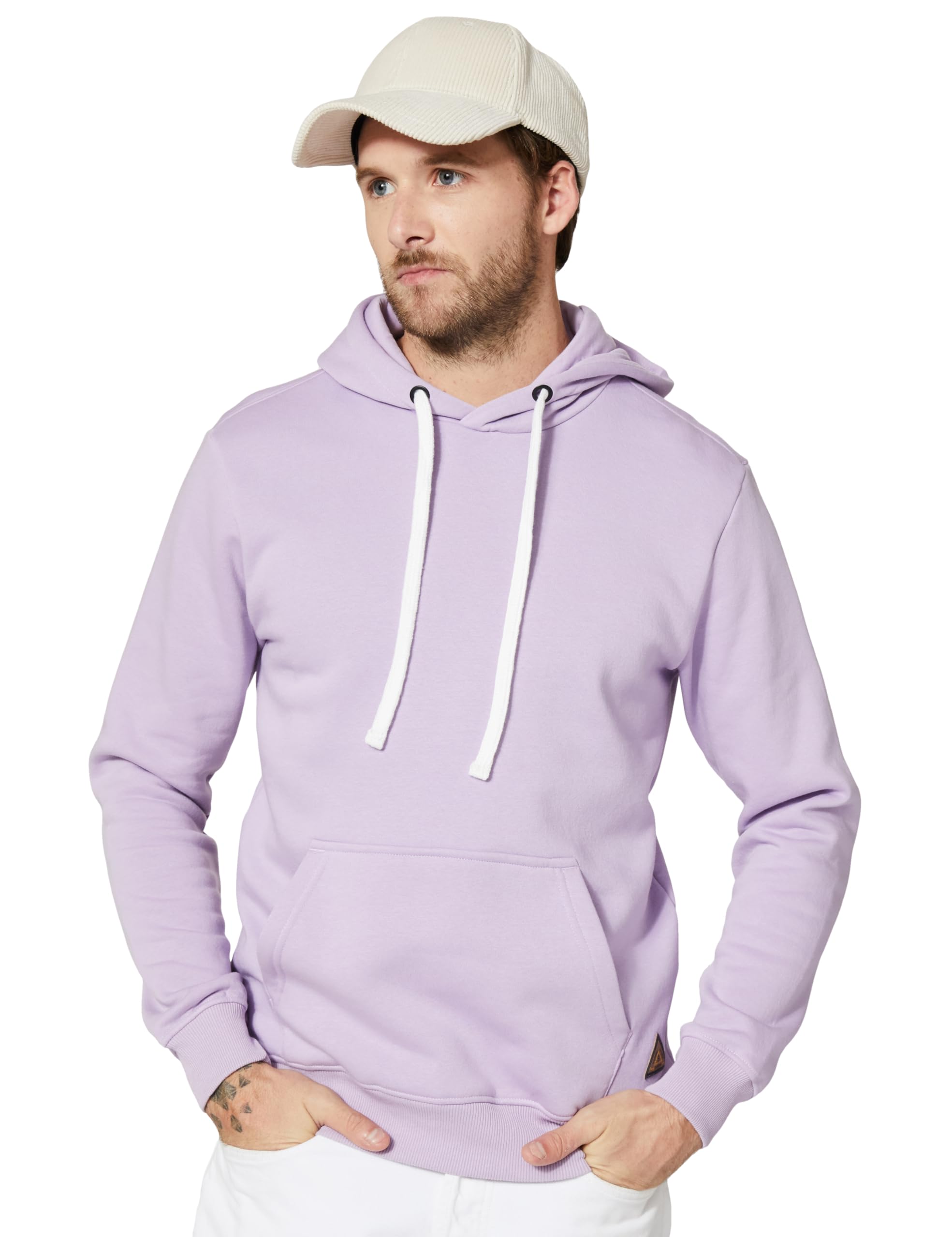 amazon brand - symbol Men Cotton Blend Neck Hooded Sweatshirt-picture-25